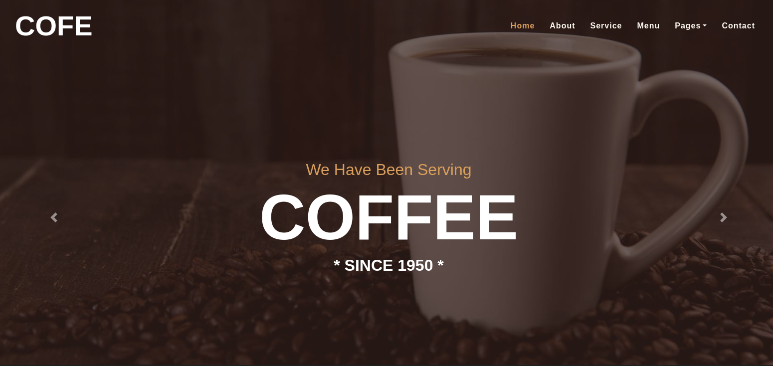 CoFe Cafe Website - Main Visual