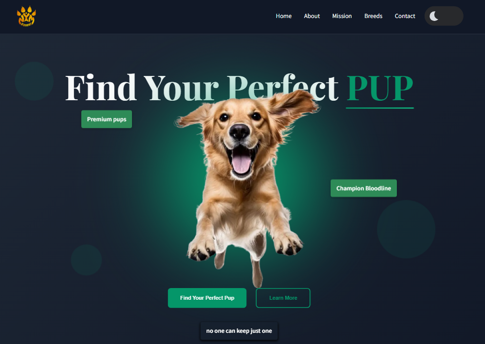 Dog Breeding Website - Pet Breeding Business Web Design
